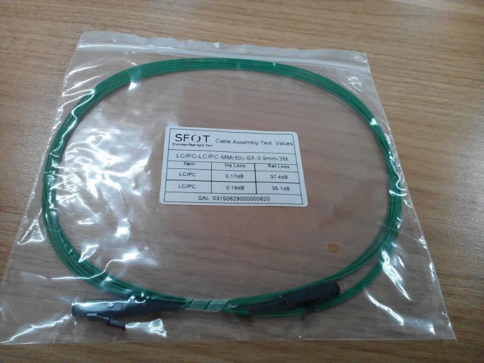 

Free shipping,Fiber Optic Patch Cord,LC/PC-LC/PC,MM,0.9mm,3M,Simplex with LC Optical Connector, High Return Loss