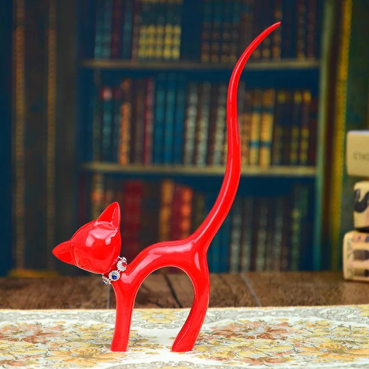 European Gift Craft Ornaments Resin Home Decorations Creative Family of Three Kittens | Дом и сад