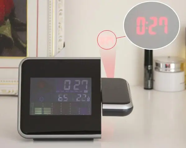 Новый Высокий Стандарт 180 Градусов Вращающийся Цифровой LED Alarm Time Двойной