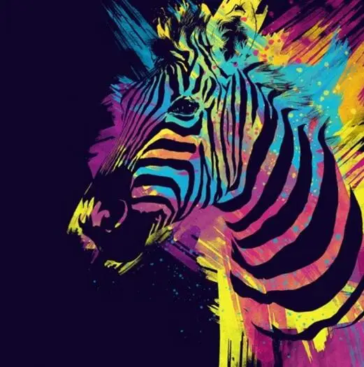 

5D Diamond embroidery Color zebra Rhinestone painting Home Decor DIY Diamond painting cross stitch patterns full drill resin