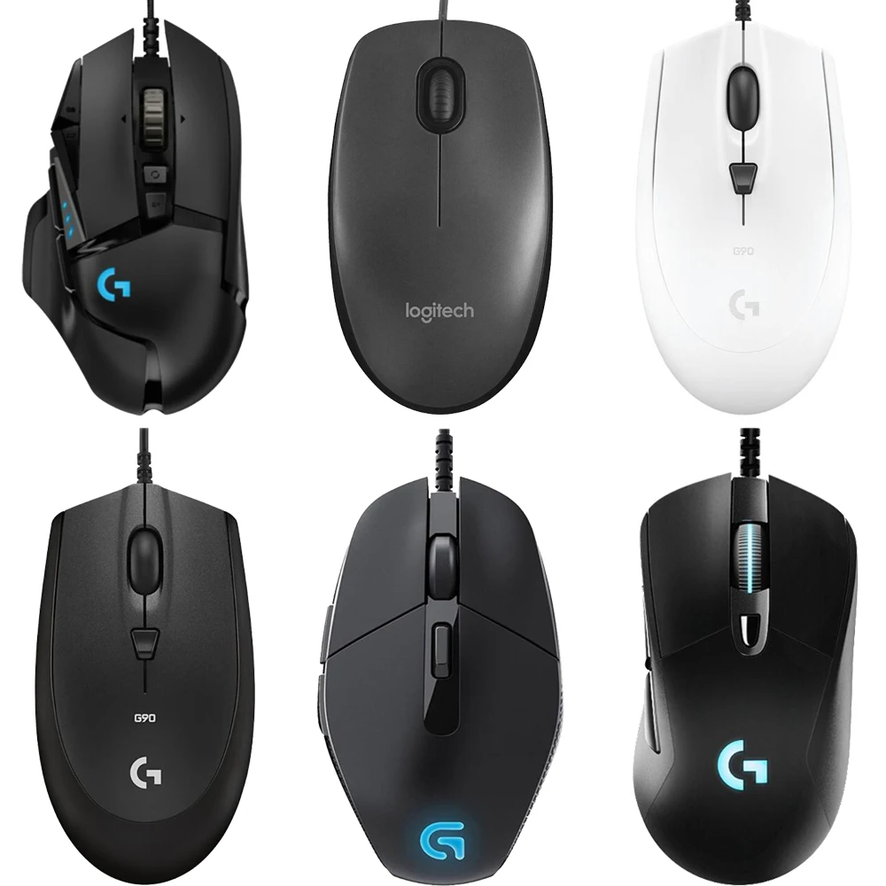 Logitech G502/M90/G102/G403/G402/G302/MX518/G300S Hero программируемая игровая мышь 16000DPI RGB игры Офисная