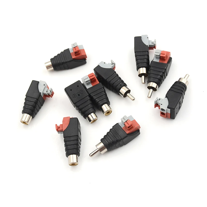 1 x разъем RCA черный + красный серый фоторазъем Штекерный адаптера|Соединители| |
