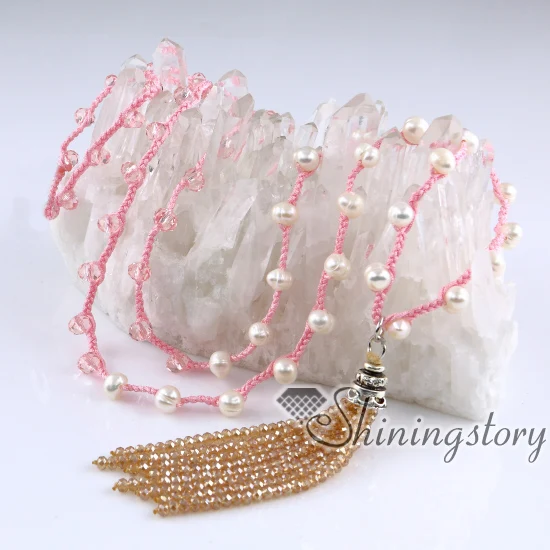 white pearl necklace gypsy jewelry bohemian necklaces tassel long boho freshwater real simple jewellery | Украшения и аксессуары