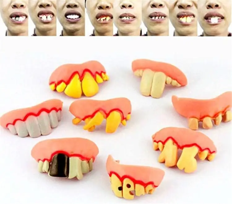 Прикольные игрушки на день духов gagtooth костюм для Хэллоуина прикольные зубные