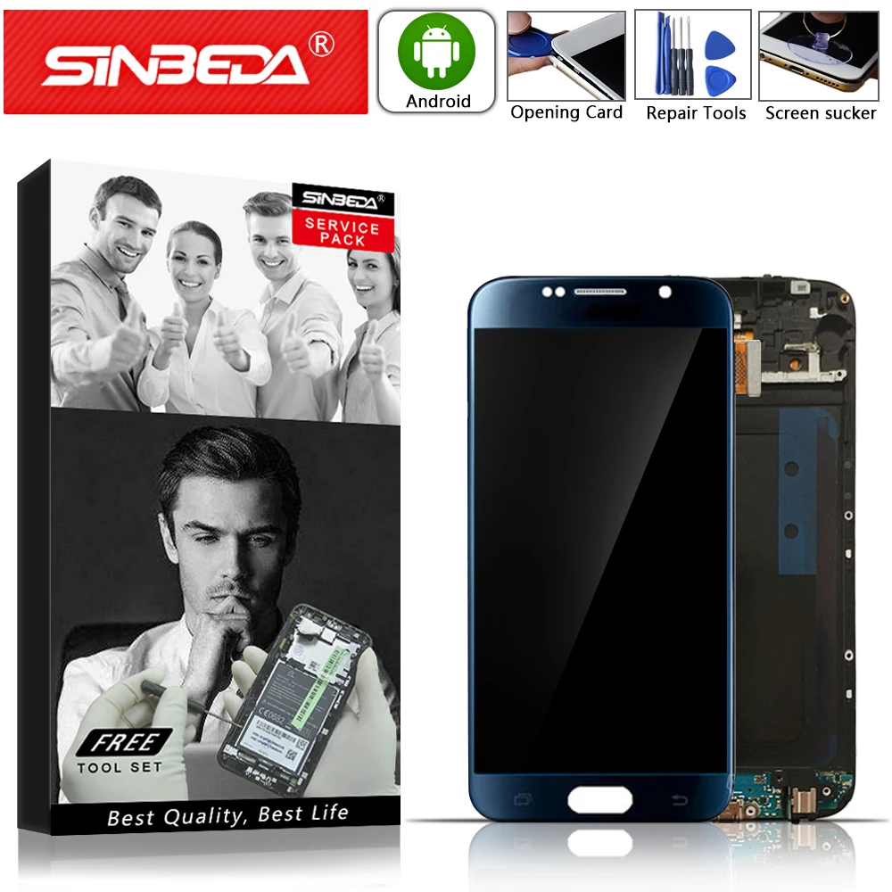 ЖК дисплей AMOLED 5 1 дюйма для SAMSUNG S6 дигитайзер сенсорного экрана с рамкой Samsung Galaxy