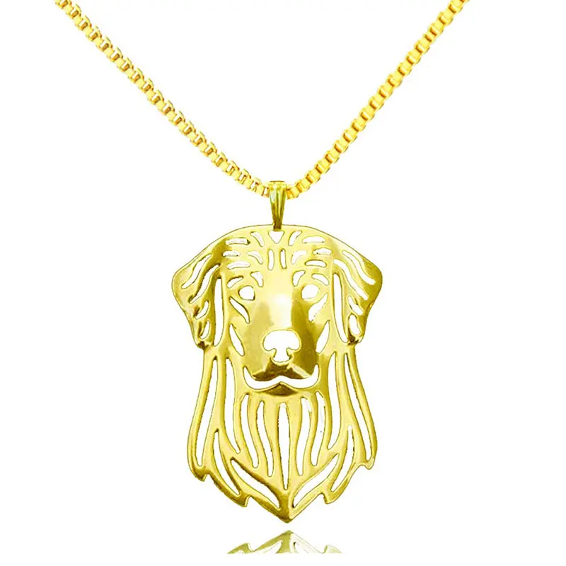 Золотая подвеска ретривер колье с покрытием для собак Очаровательное животное