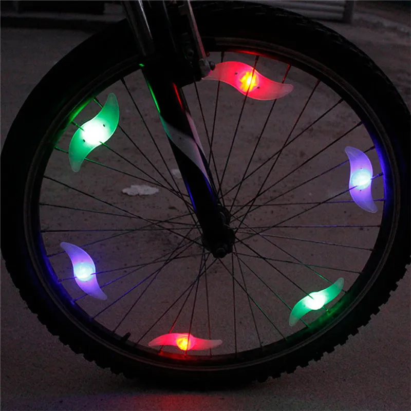2PCS Colorful Bike Bicycle Cycling Spoke Durable Long Lasting Convenient Wire Tire Tyre Wheel LED Bright Light Lamp#267301 | Автомобили и