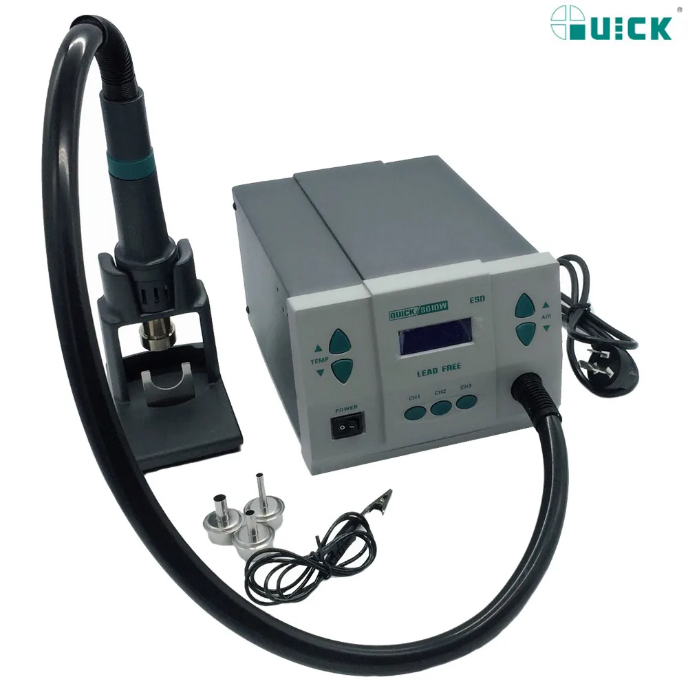Оригинальная Тепловая пушка 1000w220/110 в QUICK 861DW без свинца паяльная станция с
