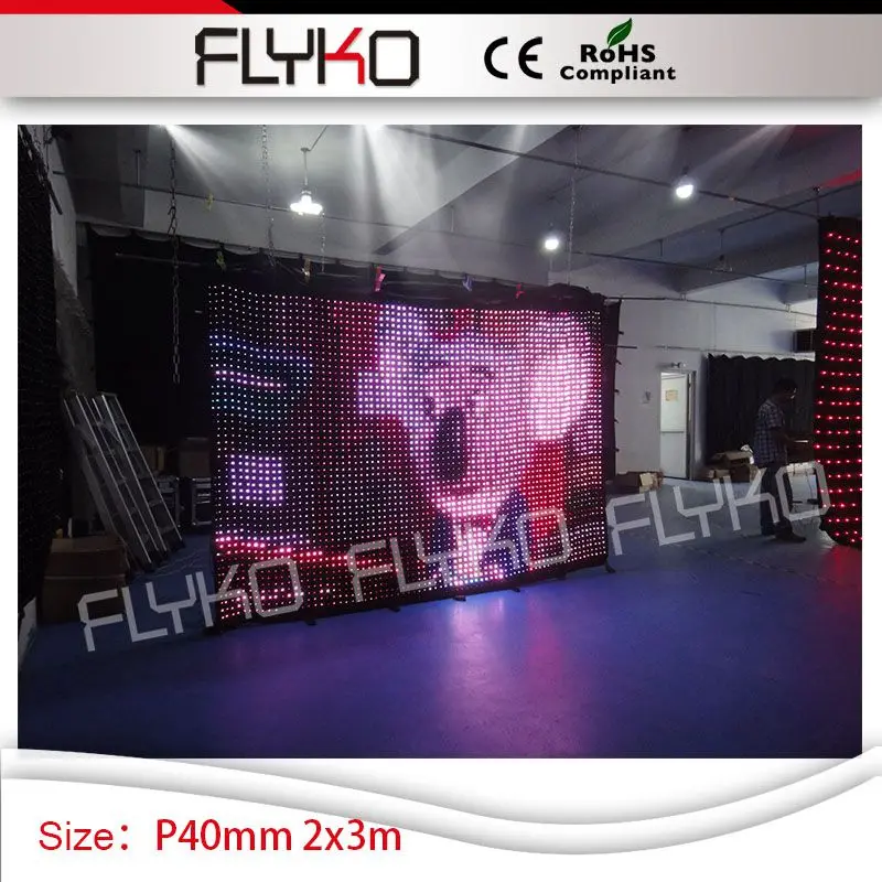 Светодиодные занавески P4cm 2 м * 3 со светодиодным интервалом для ТВ шоу