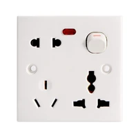 ac power universal hole wall socket charger plug socket with led indicator socket panel station 10a 250v control switch socket