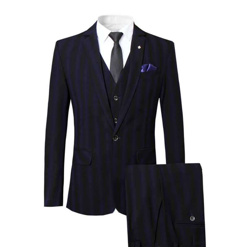 YUNCLOS ретро Британский Стиль Свадебные облегающие мужские костюмы 3 предмета