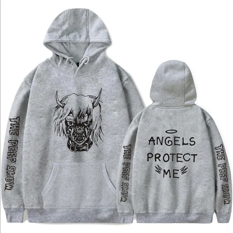 Rip LIL PEEP Crybaby Мужская/Женская толстовка с капюшоном, полосатая Лоскутная флисовая двухсекционная куртка с капюшоном Lil Bo Peep Sweatershirt