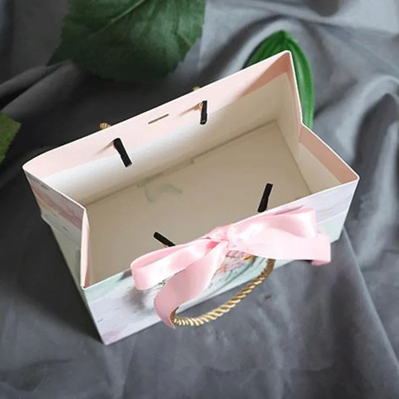 Единорог ручная роспись свежая Подарочная коробка сумка Подарочный пакет