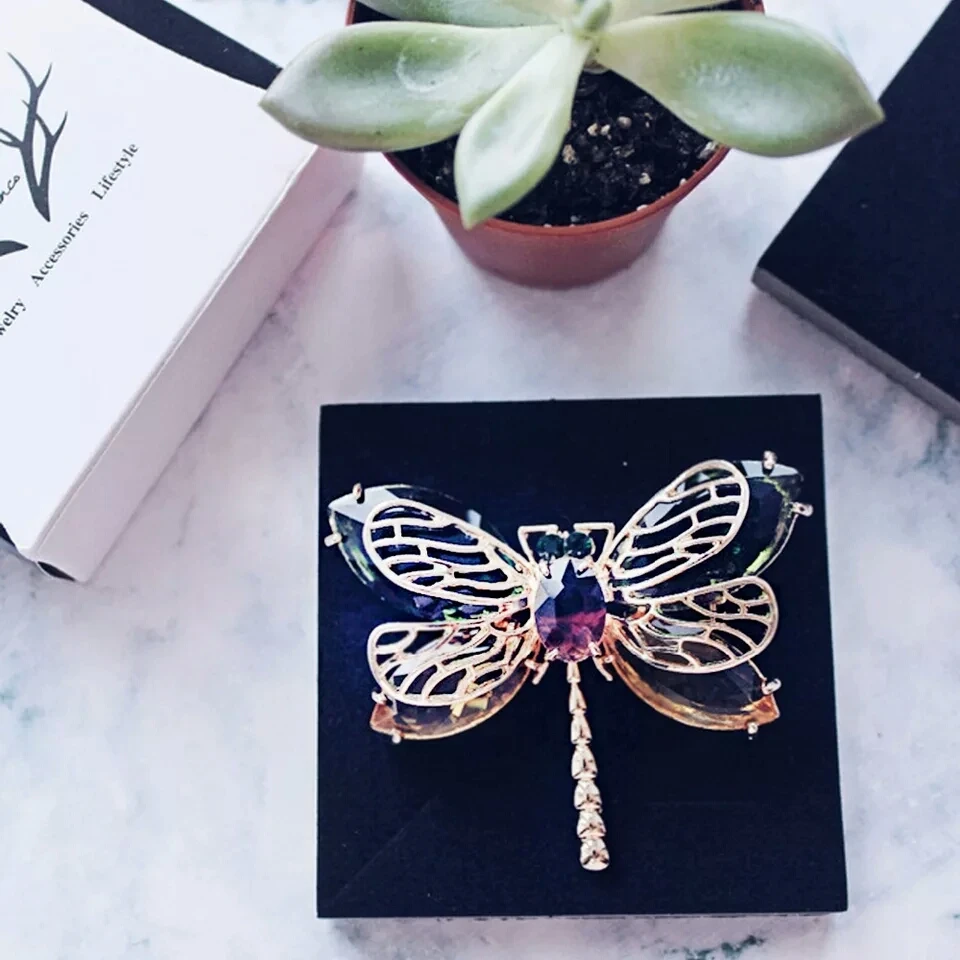 Зеленый милые животные и насекомых Dragonfly Броши Булавки для Для женщин синий