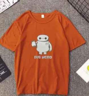 Харадзюку мультфильм хлопок милый короткий рукав Футболка женская летняя мода bf