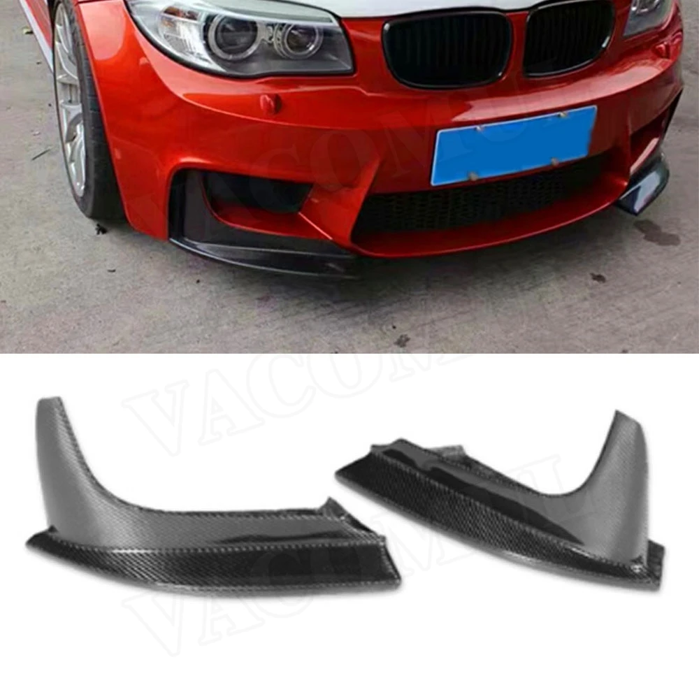 

Car Carbon Fiber Front Lip Bumpers Splitters Valance Flaps For BMW 1 Series E82 1M Coupe 2 Door 2011 FRP Front Lip Splitters