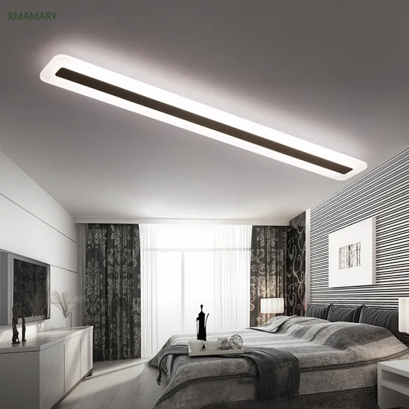 Modern minimalist led light strip ceiling lamp living room bedroom office dining aisle balcony 110-220V | Лампы и освещение