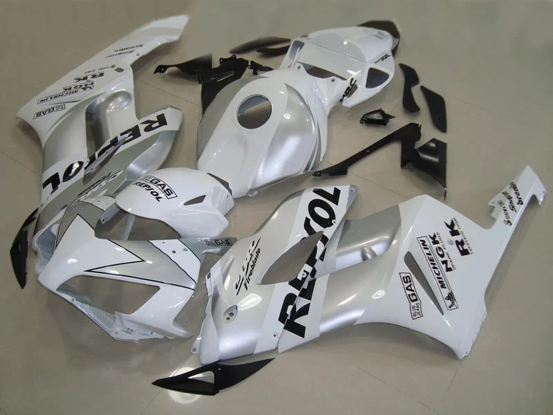 

H-Injection For HONDA CBR 1000RR 04 05 CBR1000 RR 04-05 1000 RR White Silver CBR1000RR 2004 2005 Fairing