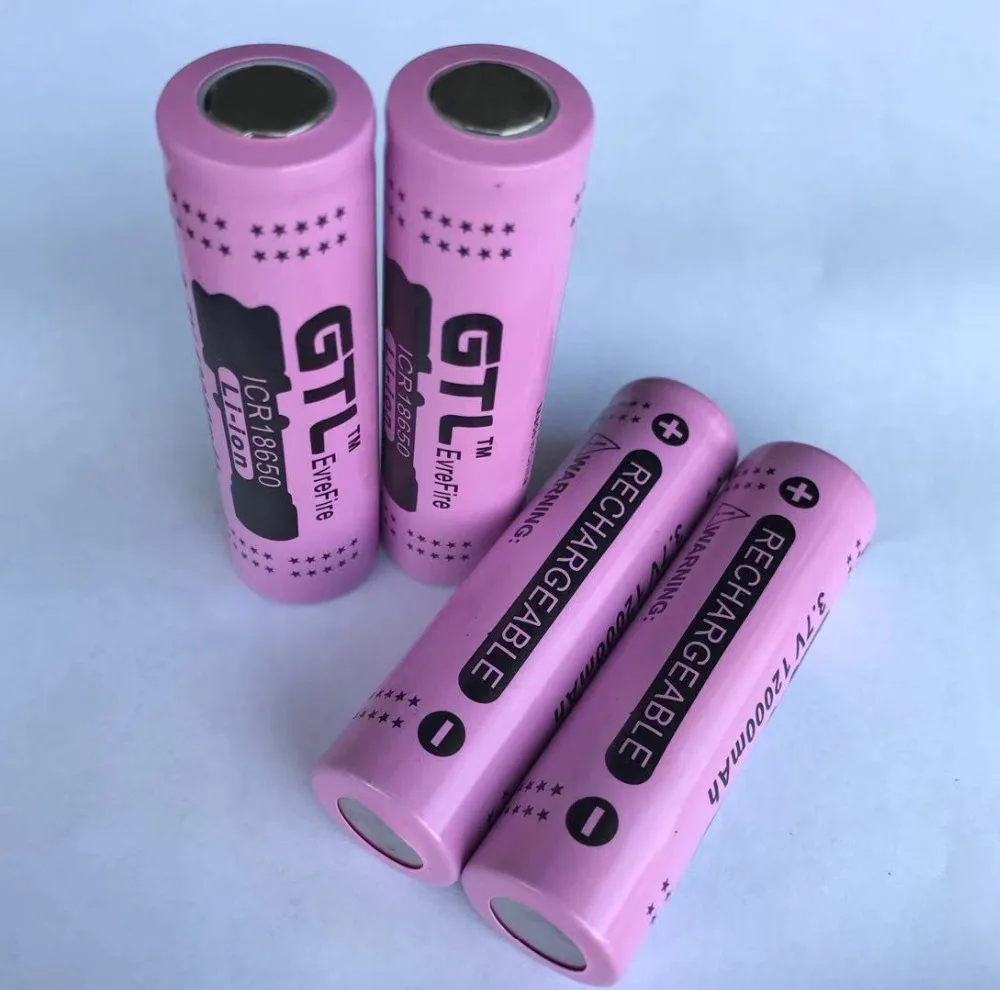 4 шт. 18650 перезаряжаемая батарея 100% Новый оригинальный ICR18650 3 7 V 12000 mah литиевая