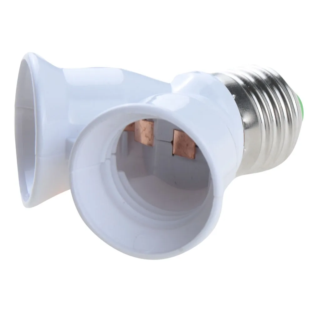 1 шт. патрон для светодиодной лампы E27 2 сплиттера|lighting e27 socket|screw socketlight bulb socket splitter |
