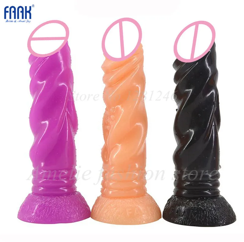 FAAK 20*5 см животный фаллоимитатор большой динозавр Пенис с винтовой нитью точечный