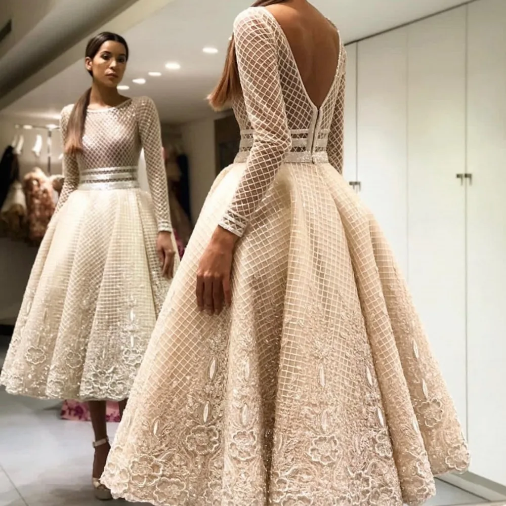 Новое поступление Элегантное Длинное Вечернее Платье abiye аппликация A line