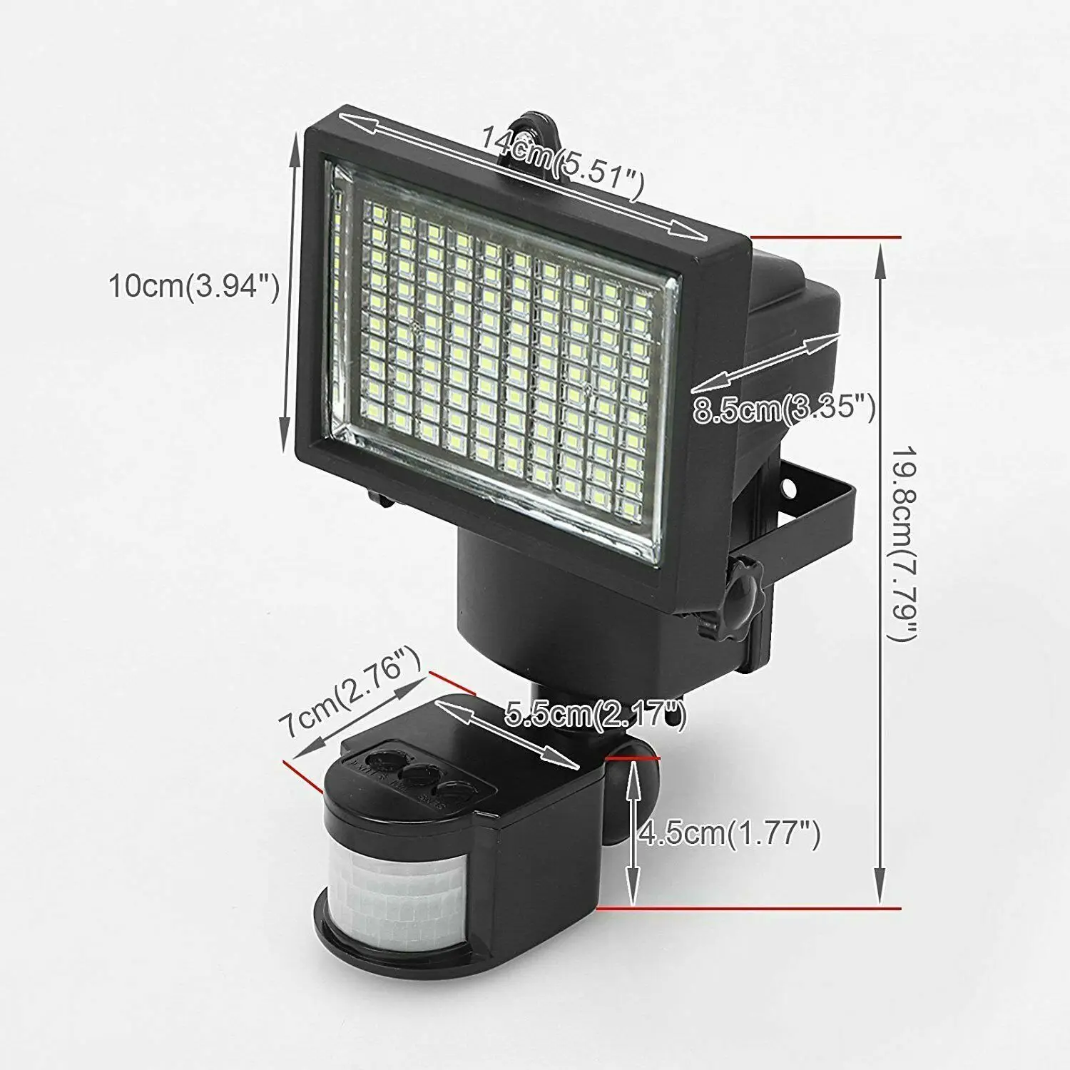 100 светодиодный солнечный Мощность потолочные светильник Сенсор движение