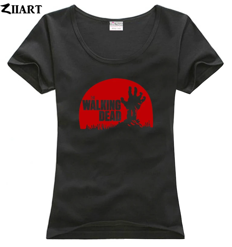 The walking dead skull hand R.I.P. одежда для пары женский o образный вырез хлопковая футболка с
