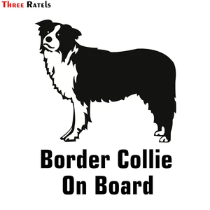 Three Ratels TZ-1190 18.6*15cm 1-4 шт пограничный колли собака наклейки для авто виниловые наклейки на авто наклейка на машину  стикеры на автомобили