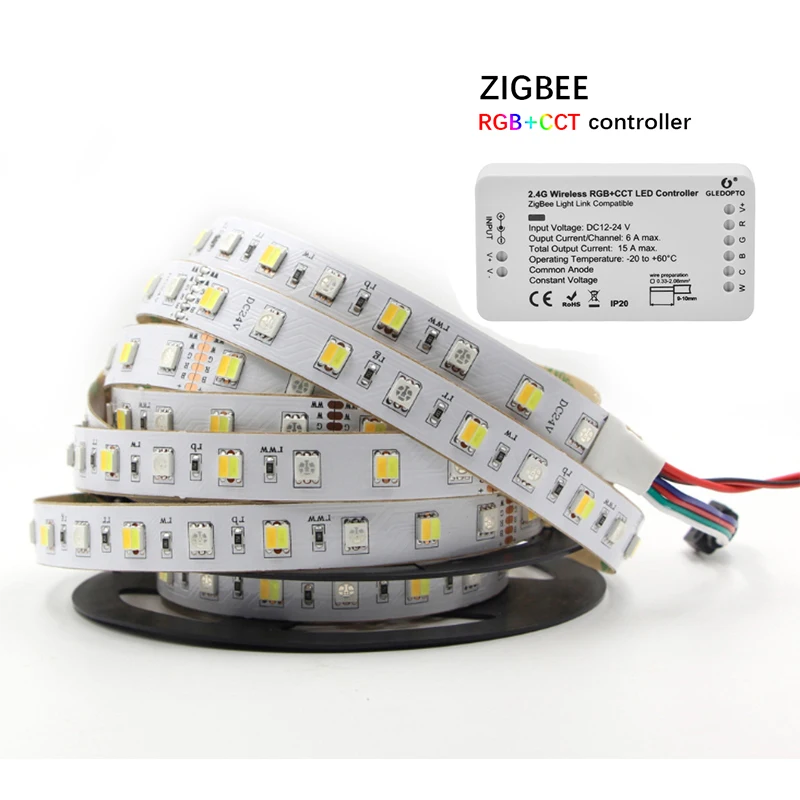 

Светодиодная лента RGB + CCT, 12 мм, IP20 IP65 IP67 12 В