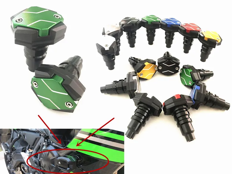 

Рама мотоцикла ползунки винт Краш Pad Обложка Защита от падения для KAWASAKI NINJA 300 250 400 650 ZX6R 636R ZX10R H2 H2R