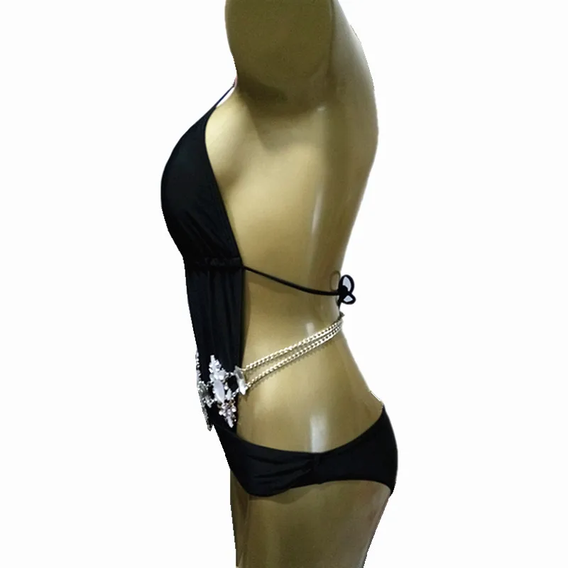 Шикарные стразы комплект с бикини на бретелях ремни бандажный купальник пляжная