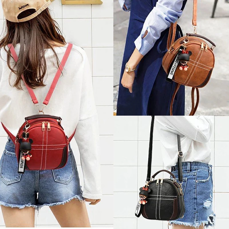 Женская кожаная сумка через плечо кукольная Подвеска женская для девочек