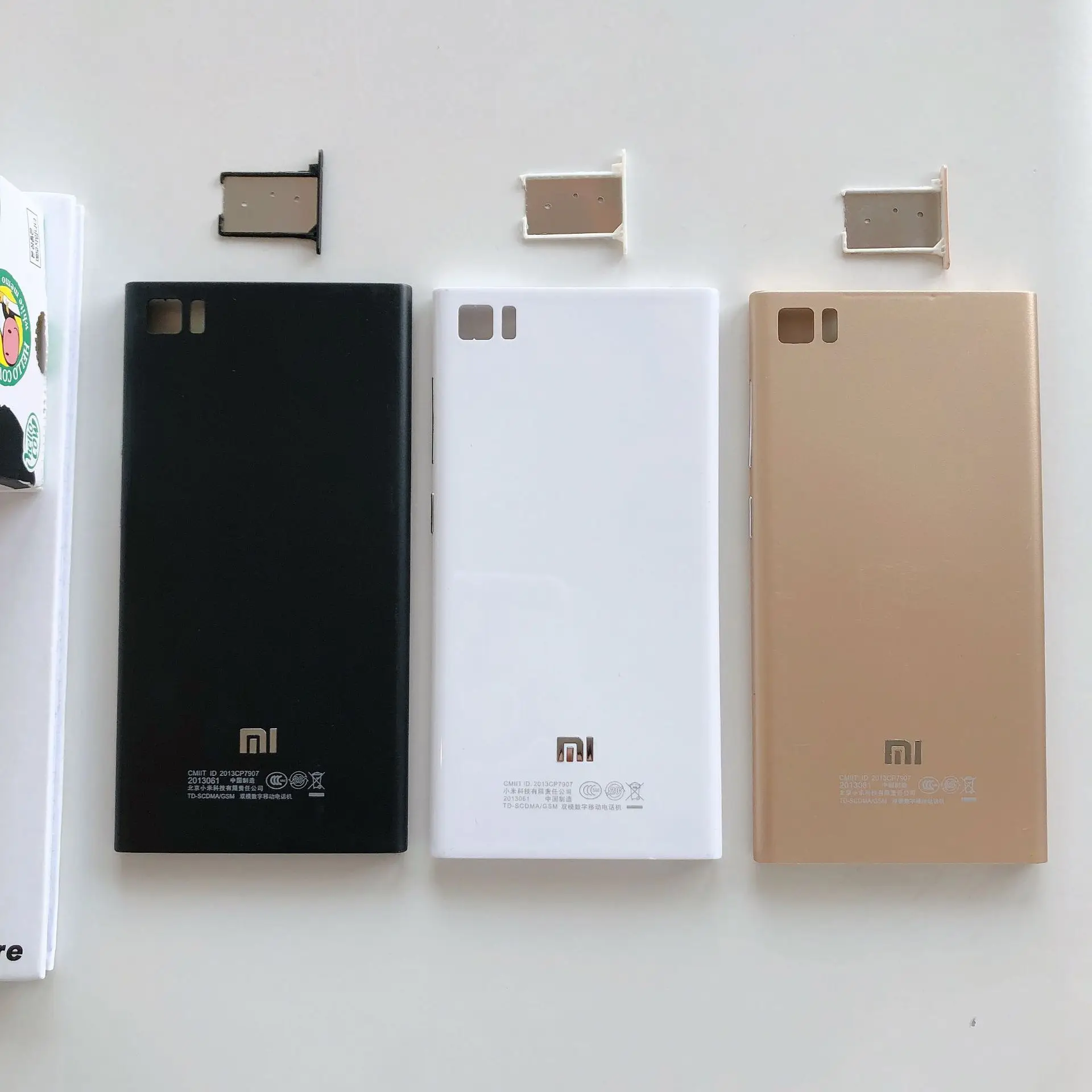 WCDMA для Xiaomi 3 батарейный дверной Корпус Оригинальное качество задняя крышка чехол для Xiaomi 3 Mi3 M3+ кнопки sim-карты лоток держатель