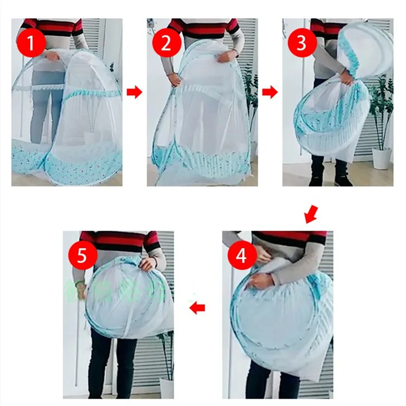 Portable Baby Crib with Mosquito Netting - Infant Bed Anti-mosquito Tent for Mongolian Yurts, Children, and Camping image 4