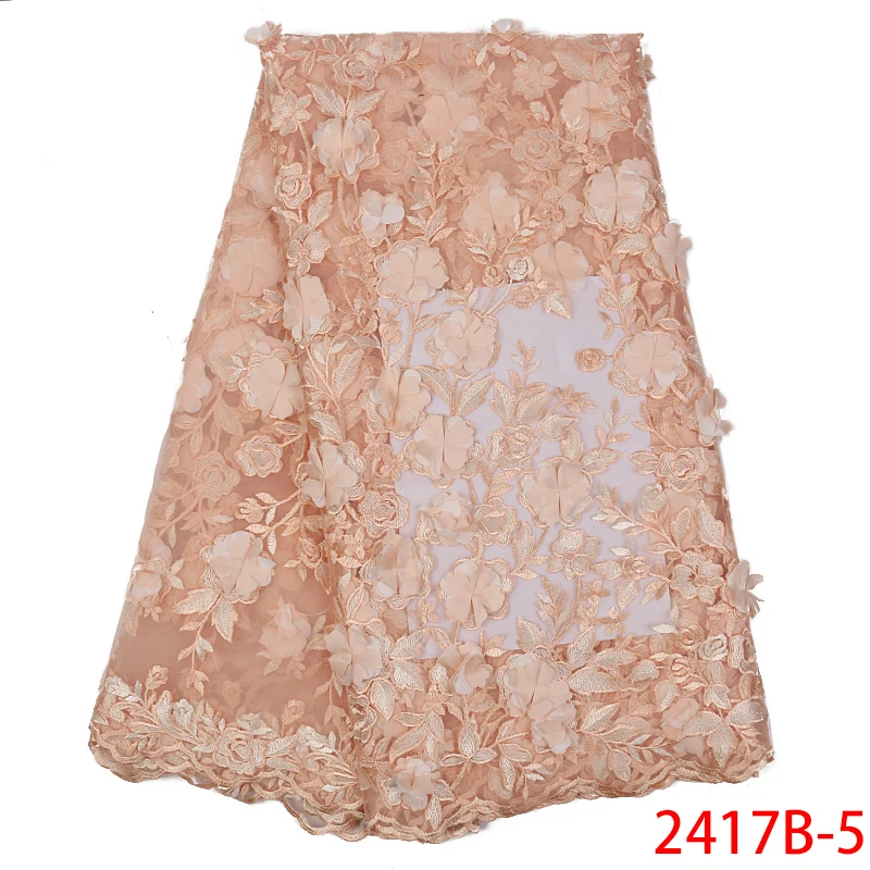 2019 Hot Sells 3d Flowers Tulle Lace Fabric Nigerian Embroidered For Women Wedding XZ2417B-1 | Дом и сад