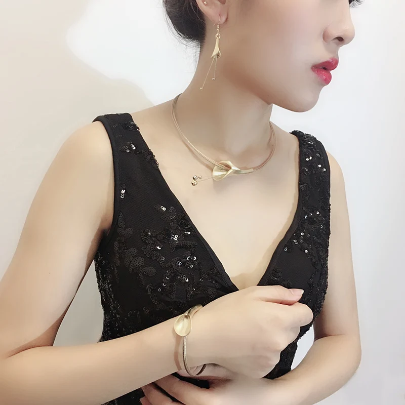 Kindlegem романтичный очаровательный комплект ювелирных изделий из розового золота