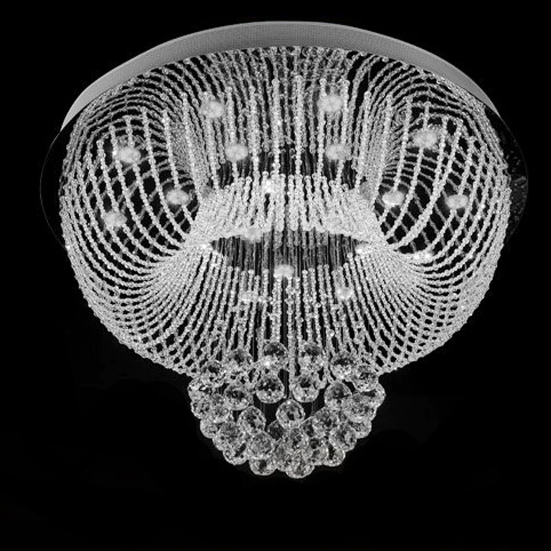 Современные K9 большие светодиодные спиральные хрустальные люстры для гостиной