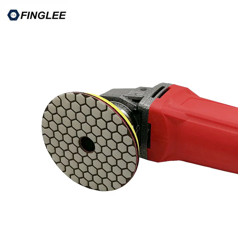 

FINGLEE High Quanlity 7Pcs/lot 3inch/4inch Granite Polishing Marble Dry Diamond Flexible Polishing Pad