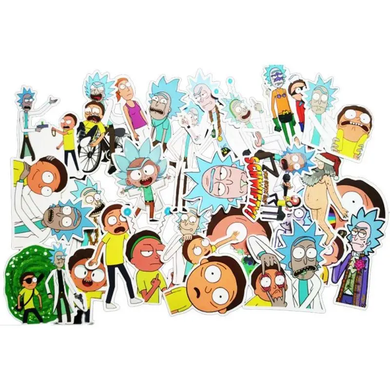 25 шт. аниме Стикеры s Рик и Морти драма Doodle граффити наклейка игрушки для Diy мото