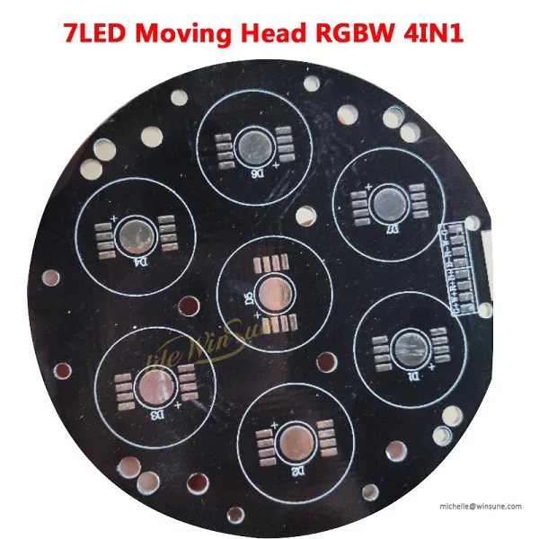 7x10w 4in1 led plate Litewinsune светодиодный сценический светильник с движущейся головкой Аксессуары - Цвет: 7x10w 4in1 led plate