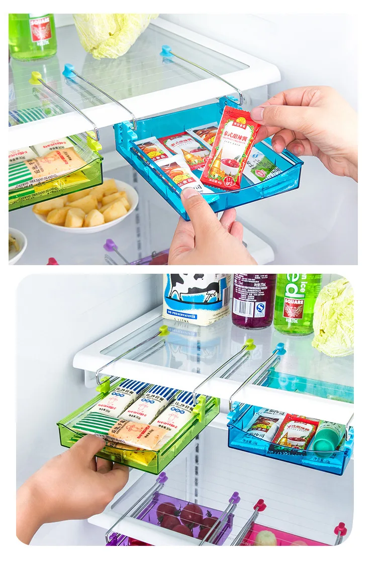4 шт. кухонные ящики холодильник с морозильной камерой еда Выдвижная кладовая