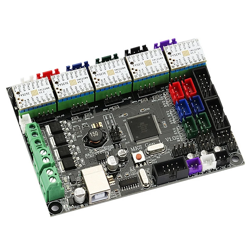 Mks Gen L V1.0 интегрированная материнская плата контроллера + 5 шт. Tmc2208 Драйвер