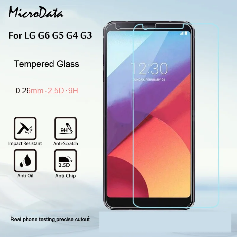 2 шт. микроданные для LG G6 G5 G4 G3 mini G4s закаленное стекло Защита экрана K10 K8 2017 K4 K3
