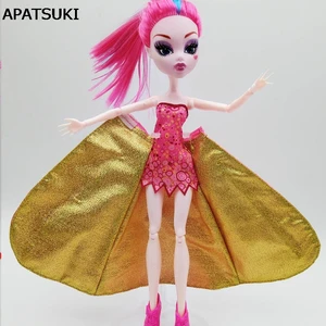 Цельнокроеное свадебное платье для кукол Монстер Хай, розовое