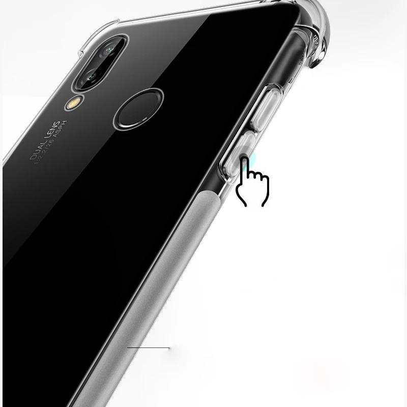 Чехол для Huawei Honor note 10 противоударная воздушная подушка прозрачный толстый