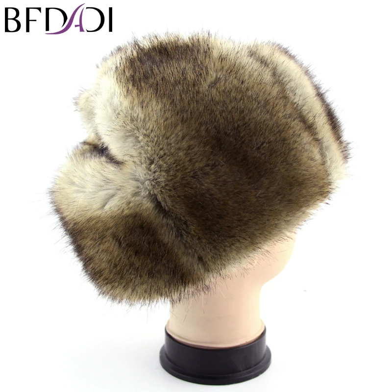 BFDADI мужские и женские шапки из искусственного меха знаменитый бренд теплая