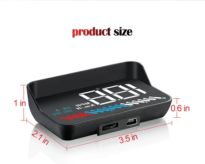 M7 gps HUD автомобильный OBD2 HUD Дисплей с высокой скоростью OBD бортовПредупреждение о превышении скорости