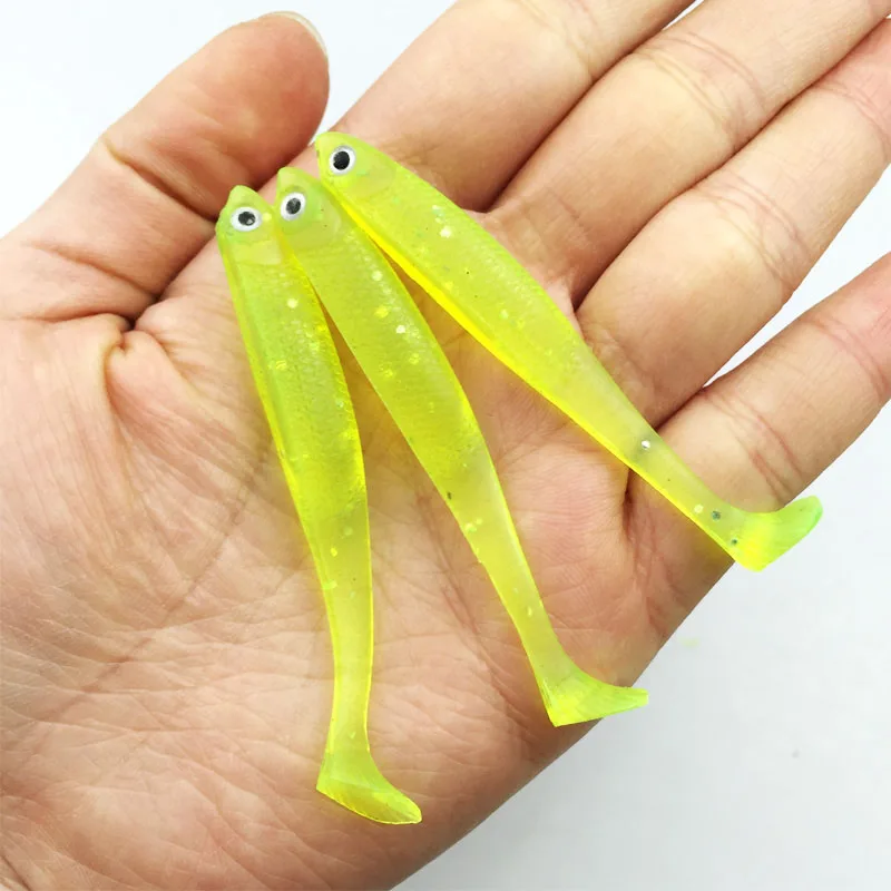 3 шт./лот мягкие рыболовные силиконовые приманки iscas artificiais para pesca em rio 2 г 7 см снасти