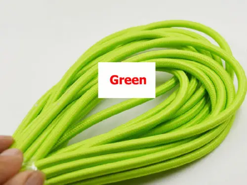 green color 2 м, 3 м, 5 м или 10 м/лот VDE сертифицированный 2 ядра круглый текстильный Электрический провод цветной плетеный провод тканевый кабель винтажная лампа шнур питания - Цвет: green color